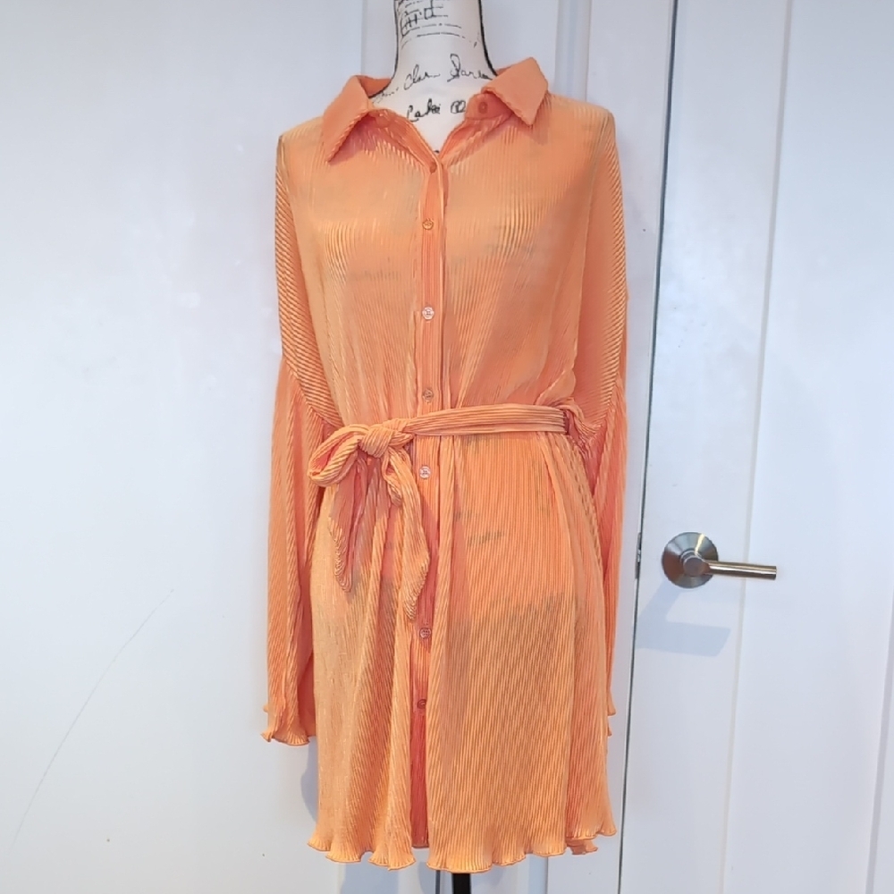 NEW Peach Button-Up Dress